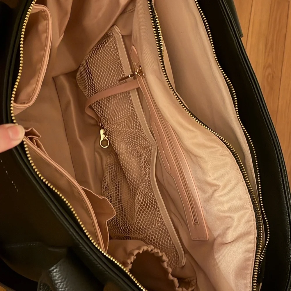 Poppy & Peonies Classic Black Tote - Picture 3 of 4